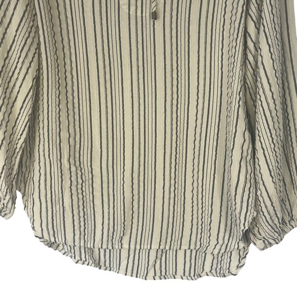 Free People Womens Shirt Tunic Cream Gray Boho Size XS - Picture 5 of 8